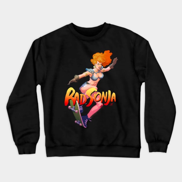 Rad Sonja Crewneck Sweatshirt by ronsalas